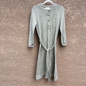 Trovata‎ Sweater Dress Medium Long Sleeve w Belt Womens Grey Minimalist Academia